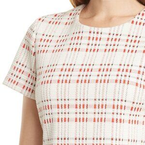 Boss Decka Cotton Blend Tweed Short Sleeve Dress NWT Size 6